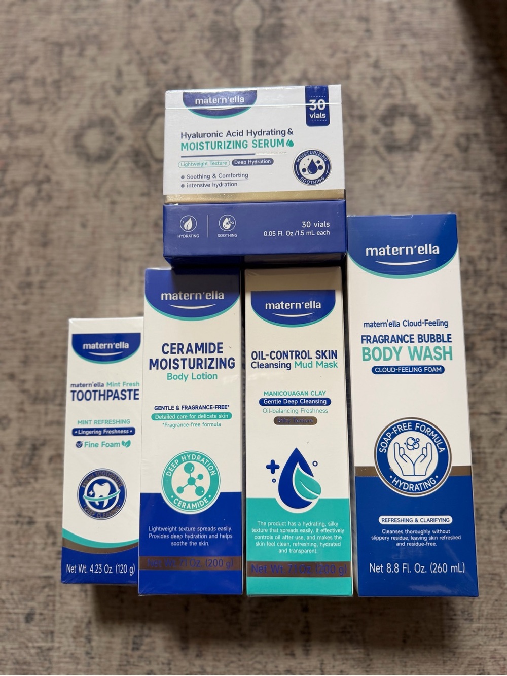Matern’ella Hydrating Skincare Collection Lotion, Serum, Mask & Body Wash NEW